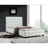 darrahopens Furniture > Bedroom King Single PU Leather Deluxe Bed Frame White