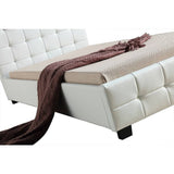 darrahopens Furniture > Bedroom King Single PU Leather Deluxe Bed Frame White