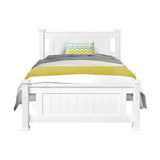 darrahopens Furniture > Bedroom King Single Wooden Bed Frame - White