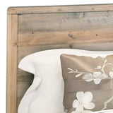 Darrahopens Furniture > Bedroom King Size Wooden Bed Frame in Solid Wood Antique Design Light Brown