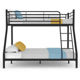 Darrahopens Furniture > Bedroom Kingston Slumber Metal Single over Double Bunk Bed Frame, Dark Matte Grey