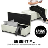darrahopens Furniture > Bedroom La Bella 102cm Light Green Storage Ottoman Stool Fabric
