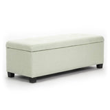 darrahopens Furniture > Bedroom La Bella 102cm Light Green Storage Ottoman Stool Fabric