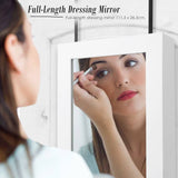 darrahopens Furniture > Bedroom La Bella 120cm White Wall Mount Mirror Jewellery Cabinet Storage Organiser Wallis