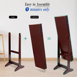 darrahopens Furniture > Bedroom La Bella 146cm Walnut Mirror Jewellery Cabinet Storage Organiser LUVO