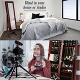darrahopens Furniture > Bedroom La Bella 146cm Walnut Mirror Jewellery Cabinet Storage Organiser LUVO