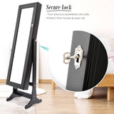 darrahopens Furniture > Bedroom La Bella Black Mirror Jewellery Cabinet LOWE 146cm Organiser 2 Drawers