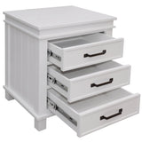 Darrahopens Furniture > Bedroom Lily Bedside Tallboy 3pc Bedroom Set Nightstand Storage Cabinet - White