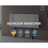 darrahopens Furniture > Bedroom Linen Fabric Double Bed Deluxe Headboard Bedhead - Beige