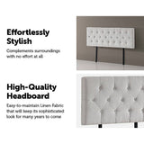 darrahopens Furniture > Bedroom Linen Fabric Double Bed Deluxe Headboard Bedhead - Beige