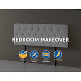darrahopens Furniture > Bedroom Linen Fabric Double Bed Deluxe Headboard Bedhead - Beige