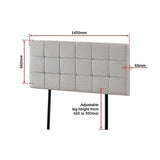 darrahopens Furniture > Bedroom Linen Fabric Double Bed Deluxe Headboard Bedhead - Beige