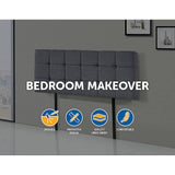 darrahopens Furniture > Bedroom Linen Fabric Double Bed Deluxe Headboard Bedhead - Grey