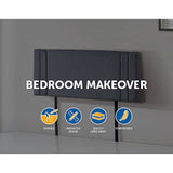 darrahopens Furniture > Bedroom Linen Fabric Double Bed Deluxe Headboard Bedhead - Grey