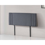 darrahopens Furniture > Bedroom Linen Fabric Double Bed Deluxe Headboard Bedhead - Grey