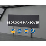 darrahopens Furniture > Bedroom Linen Fabric Double Bed Headboard Bedhead - Grey