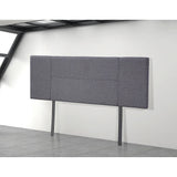 darrahopens Furniture > Bedroom Linen Fabric Double Bed Headboard Bedhead - Grey