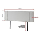 darrahopens Furniture > Bedroom Linen Fabric King Bed Deluxe Headboard Bedhead - Beige