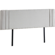 darrahopens Furniture > Bedroom Linen Fabric King Bed Deluxe Headboard Bedhead - Beige