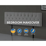 darrahopens Furniture > Bedroom Linen Fabric King Bed Deluxe Headboard Bedhead - Beige