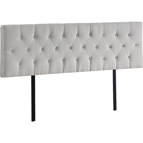 darrahopens Furniture > Bedroom Linen Fabric King Bed Deluxe Headboard Bedhead - Beige