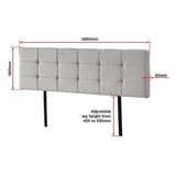 darrahopens Furniture > Bedroom Linen Fabric King Bed Deluxe Headboard Bedhead - Beige