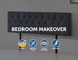 darrahopens Furniture > Bedroom Linen Fabric King Bed Deluxe Headboard Bedhead - Grey