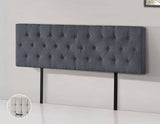 darrahopens Furniture > Bedroom Linen Fabric King Bed Deluxe Headboard Bedhead - Grey