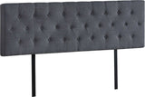darrahopens Furniture > Bedroom Linen Fabric King Bed Deluxe Headboard Bedhead - Grey