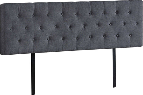 darrahopens Furniture > Bedroom Linen Fabric King Bed Deluxe Headboard Bedhead - Grey