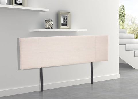 darrahopens Furniture > Bedroom Linen Fabric King Bed Headboard Bedhead - Beige