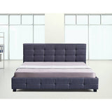 darrahopens Furniture > Bedroom Linen Fabric King Deluxe Bed Frame Grey