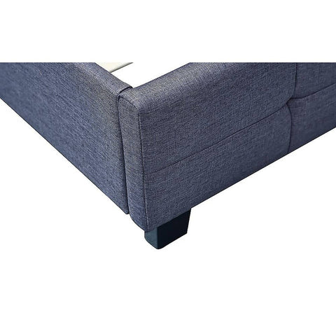 darrahopens Furniture > Bedroom Linen Fabric King Deluxe Bed Frame Grey