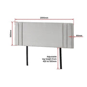 darrahopens Furniture > Bedroom Linen Fabric Queen Bed Deluxe Headboard Bedhead - Beige