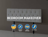 darrahopens Furniture > Bedroom Linen Fabric Queen Bed Deluxe Headboard Bedhead - Beige