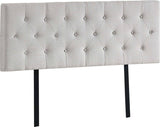 darrahopens Furniture > Bedroom Linen Fabric Queen Bed Deluxe Headboard Bedhead - Beige