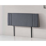 darrahopens Furniture > Bedroom Linen Fabric Queen Bed Deluxe Headboard Bedhead - Grey