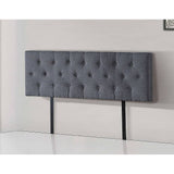 darrahopens Furniture > Bedroom Linen Fabric Queen Bed Deluxe Headboard Bedhead - Grey