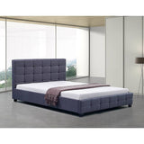 darrahopens Furniture > Bedroom Linen Fabric Queen Deluxe Bed Frame Grey