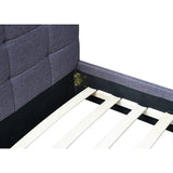 darrahopens Furniture > Bedroom Linen Fabric Queen Deluxe Bed Frame Grey