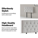 darrahopens Furniture > Bedroom Linen Fabric Single Bed Deluxe Headboard Bedhead - Beige