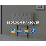 darrahopens Furniture > Bedroom Linen Fabric Single Bed Deluxe Headboard Bedhead - Beige