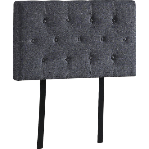 darrahopens Furniture > Bedroom Linen Fabric Single Bed Deluxe Headboard Bedhead - Grey