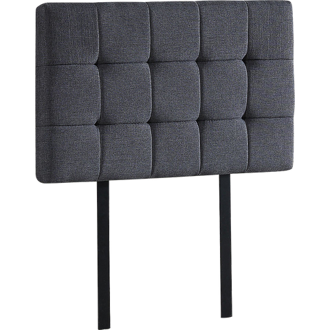 darrahopens Furniture > Bedroom Linen Fabric Single Bed Deluxe Headboard Bedhead - Grey