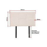 darrahopens Furniture > Bedroom Linen Fabric Single Bed Headboard Bedhead - Beige