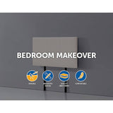 darrahopens Furniture > Bedroom Linen Fabric Single Bed Headboard Bedhead - Beige