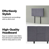 darrahopens Furniture > Bedroom Linen Fabric Single Bed Headboard Bedhead - Grey