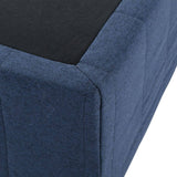 Darrahopens Furniture > Bedroom Metal Bed Frame Mattress Foundation Blue – Double