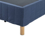 Darrahopens Furniture > Bedroom Metal Bed Frame Mattress Foundation Blue – Double
