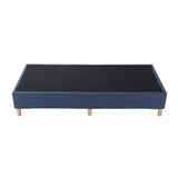 Darrahopens Furniture > Bedroom Metal Bed Frame Mattress Foundation Blue – King